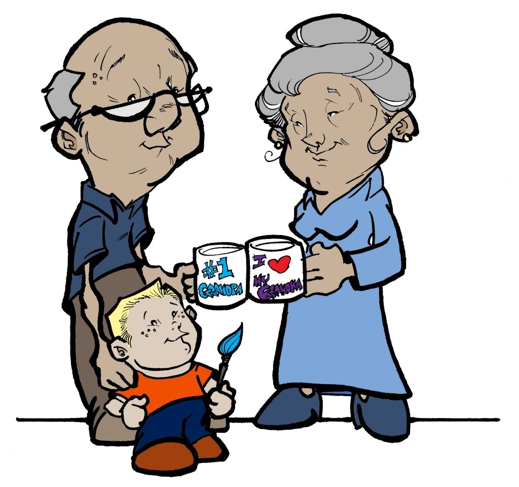 clipart grandparents with grandchildren - photo #34